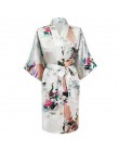 Szaty Rayon kobiety bielizna nocna odzież kwiatowa domowa bielizna intymna Casual Kimono szlafrok Lady seksowna sukienka wieczor