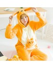 Kobiet Kigurumi jednorożec piżamy ustawia flanelowe słodkie piżama w zwierzątka zestawy kobiety zima unicornio Nightie piżamy bi
