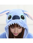 Kigurumi jednorożec piżama dorosłych zwierząt Stitch Onesie kobiety mężczyźni para 2019 zimowa piżama garnitur kot piżamy flanel