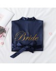 Biała panna młoda druhna haftowana sukienka damska ślub Kimono Sleepshirts piżamy M-XL wiosna koszula nocna szlafrok Sleep Sleep