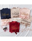 Biała panna młoda druhna haftowana sukienka damska ślub Kimono Sleepshirts piżamy M-XL wiosna koszula nocna szlafrok Sleep Sleep