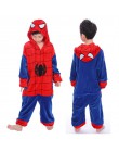 Dzieci Kigurumi jednorożec piżamy dla chłopców dziewcząt flanelowe dzieci Stich Pijamas zestaw zwierząt piżamy zimowe Onesies Un