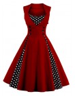 S-4XL damska suknia Retro sukienka vintage 50s 60s Rockabilly Dot huśtawka pin up letnie sukienek elegancka tunika Vestidos Casu