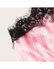 DUOBLA piżama femme kobiety dekolt jedwabiu koronki satynowe paski Camisole piżamy seksowna bielizna nocna zestaw szortów pijama