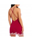 Seksowna bielizna damska V Neck Floral bielizna nocna seksowna koszula nocna miękkie koronkowe szaty koszula nocna