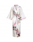 Seksowne kobiety długa suknia z kieszenią panna młoda druhna szlafrok Rayon Kimono szlafrok duży rozmiar S-XXXL sukienka wieczor