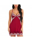 Seksowna bielizna damska V Neck Floral bielizna nocna seksowna koszula nocna miękkie koronkowe szaty koszula nocna