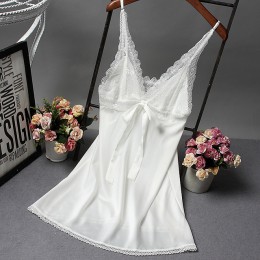 Bordowy kobiety Rayon koronkowe szaty druhna ślubna suknia ślubna kimono jednolita szata bielizna nocna koszula nocna druhna sza