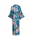 Seksowne kobiety długa suknia z kieszenią panna młoda druhna szlafrok Rayon Kimono szlafrok duży rozmiar S-XXXL sukienka wieczor
