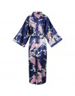 Seksowne kobiety długa suknia z kieszenią panna młoda druhna szlafrok Rayon Kimono szlafrok duży rozmiar S-XXXL sukienka wieczor