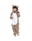 Dzieci Kigurumi jednorożec piżamy dla chłopców dziewcząt flanelowe dzieci Stich Pijamas zestaw zwierząt piżamy zimowe Onesies Un