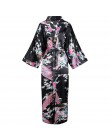 Seksowne kobiety długa suknia z kieszenią panna młoda druhna szlafrok Rayon Kimono szlafrok duży rozmiar S-XXXL sukienka wieczor