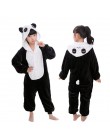 Dzieci Kigurumi jednorożec piżamy dla chłopców dziewcząt flanelowe dzieci Stich Pijamas zestaw zwierząt piżamy zimowe Onesies Un