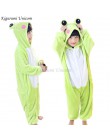 Dzieci Kigurumi jednorożec piżamy dla chłopców dziewcząt flanelowe dzieci Stich Pijamas zestaw zwierząt piżamy zimowe Onesies Un