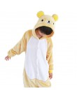 Dzieci Kigurumi jednorożec piżamy dla chłopców dziewcząt flanelowe dzieci Stich Pijamas zestaw zwierząt piżamy zimowe Onesies Un