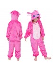 Dzieci Kigurumi jednorożec piżamy dla chłopców dziewcząt flanelowe dzieci Stich Pijamas zestaw zwierząt piżamy zimowe Onesies Un