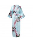 Seksowne kobiety długa suknia z kieszenią panna młoda druhna szlafrok Rayon Kimono szlafrok duży rozmiar S-XXXL sukienka wieczor