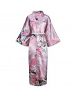 Seksowne kobiety długa suknia z kieszenią panna młoda druhna szlafrok Rayon Kimono szlafrok duży rozmiar S-XXXL sukienka wieczor