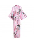 Seksowne kobiety długa suknia z kieszenią panna młoda druhna szlafrok Rayon Kimono szlafrok duży rozmiar S-XXXL sukienka wieczor