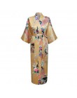 Seksowne kobiety długa suknia z kieszenią panna młoda druhna szlafrok Rayon Kimono szlafrok duży rozmiar S-XXXL sukienka wieczor