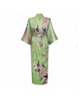 Seksowne kobiety długa suknia z kieszenią panna młoda druhna szlafrok Rayon Kimono szlafrok duży rozmiar S-XXXL sukienka wieczor