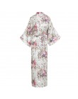 Seksowne kobiety długa suknia z kieszenią panna młoda druhna szlafrok Rayon Kimono szlafrok duży rozmiar S-XXXL sukienka wieczor