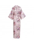 Seksowne kobiety długa suknia z kieszenią panna młoda druhna szlafrok Rayon Kimono szlafrok duży rozmiar S-XXXL sukienka wieczor