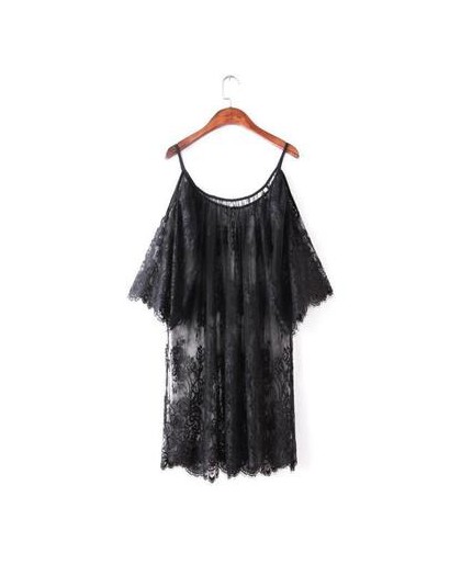 Czarny biały off shoulder koronkowa koszula nocna kobiety Sexy Spaghetti pasek Patchwork bielizna sukienka koronkowa bielizna no