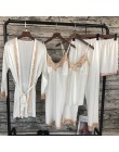QWEEK kobiety piżamy z klatki piersiowej Sexy koronkowe kobiety piżamy zestaw 5 sztuk Pijama Mujer ubrania domowe moda Pijama 20