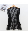Czarny biały off shoulder koronkowa koszula nocna kobiety Sexy Spaghetti pasek Patchwork bielizna sukienka koronkowa bielizna no