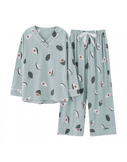 BZEL piżamy damskie zestawy Plus rozmiar Femme Nighty strój domowy codzienny Loungewear bawełna bielizna nocna Cartoon V-Neck Pi