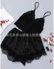 QWEEK kobiet piżamy bielizna nocna seksowna koronkowa bielizna lato cienkie piżamy zestaw damski Sexy V-neck Backless Pijamas ko