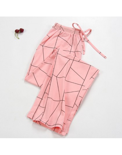 Nowa dama Sleep Bottoms 100% bawełniane spodnie od piżamy damskie spodnie Piyamas tkane spodnie codzienne wygodne Pantalon oddyc
