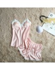 Marka fiklyc piżamy zestawy dla kobiet koronka satin pijama letnia bielizna nocna sexy bielizna piżamy piżamy damskie homewear n