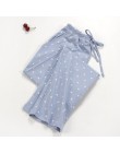 Nowa dama Sleep Bottoms 100% bawełniane spodnie od piżamy damskie spodnie Piyamas tkane spodnie codzienne wygodne Pantalon oddyc