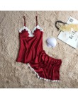 Marka fiklyc piżamy zestawy dla kobiet koronka satin pijama letnia bielizna nocna sexy bielizna piżamy piżamy damskie homewear n