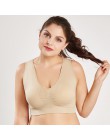 Queenral biustonosze plus Size dla kobiet biustonosz bezszwowy z klockami duży rozmiar 5XL 6XL Bralette biustonosz push-up biust