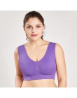 Queenral biustonosze plus Size dla kobiet biustonosz bezszwowy z klockami duży rozmiar 5XL 6XL Bralette biustonosz push-up biust