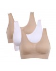 3 sztuk/zestaw Sexy biustonosz z klocków bez szwu Push Up Plus rozmiar XXXL bielizna bezprzewodowy wygodny aktywny biustonosz 20
