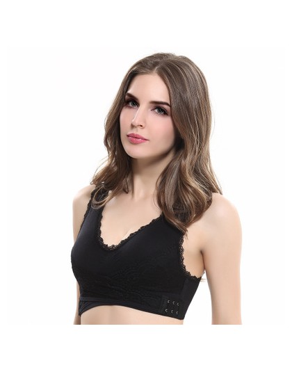 Queenral Sexy kobiety biustonosz biustonosz nieusztywniany push up bielizna kamizelka biustonosz z przodu biustonosze dla kobiet
