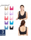 Jerrinut Dropshipping VIP 3 sztuk/partia biustonosze plus size dla kobiet biustonosz bezszwowy bawełna sport uśpienia aktywne Br