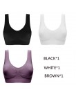 Jerrinut Dropshipping VIP 3 sztuk/partia biustonosze plus size dla kobiet biustonosz bezszwowy bawełna sport uśpienia aktywne Br