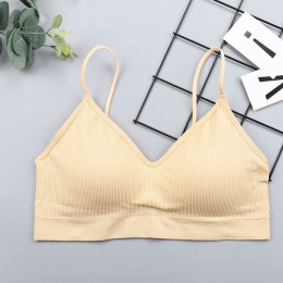 CHRLEISURE elastyczny biustonosz Bralette Push Up biustonosz letni anty-lekki koreański styl dziki biustonosz zakrętka tubki sek