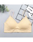CHRLEISURE elastyczny biustonosz Bralette Push Up biustonosz letni anty-lekki koreański styl dziki biustonosz zakrętka tubki sek