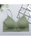 CHRLEISURE elastyczny biustonosz Bralette Push Up biustonosz letni anty-lekki koreański styl dziki biustonosz zakrętka tubki sek