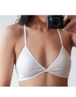 2 szt. Komfortowe biustonosze bawełniane dla kobiet cienki francuski styl bralette sexy głębokie V trójkąt puchar bezprzewodowy 