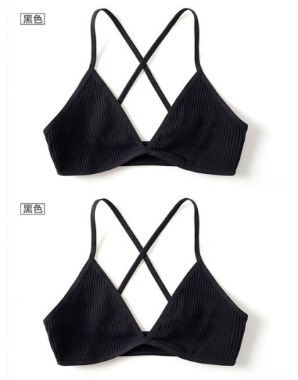 2 szt. Komfortowe biustonosze bawełniane dla kobiet cienki francuski styl bralette sexy głębokie V trójkąt puchar bezprzewodowy 