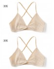 2 szt. Komfortowe biustonosze bawełniane dla kobiet cienki francuski styl bralette sexy głębokie V trójkąt puchar bezprzewodowy 