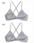 2 szt. Komfortowe biustonosze bawełniane dla kobiet cienki francuski styl bralette sexy głębokie V trójkąt puchar bezprzewodowy 