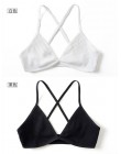 2 szt. Komfortowe biustonosze bawełniane dla kobiet cienki francuski styl bralette sexy głębokie V trójkąt puchar bezprzewodowy 